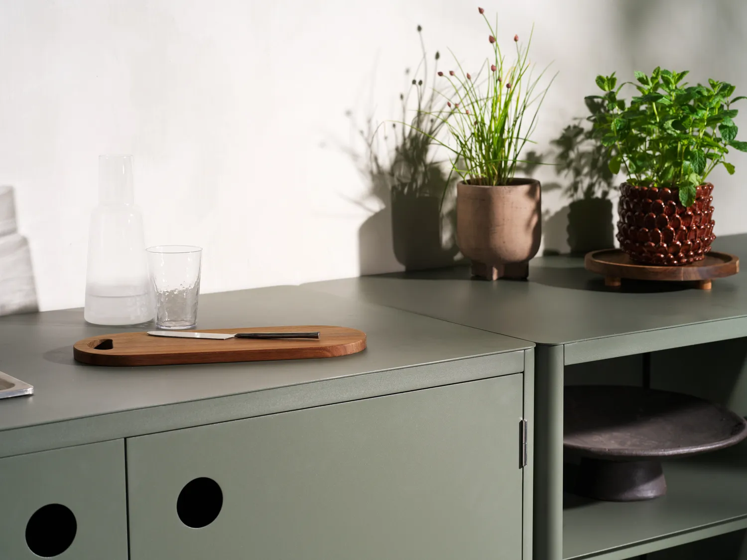 Kelia outdoor kitchen 长椅 with shelves, Anthracite, 121x91x64 cm Brafab