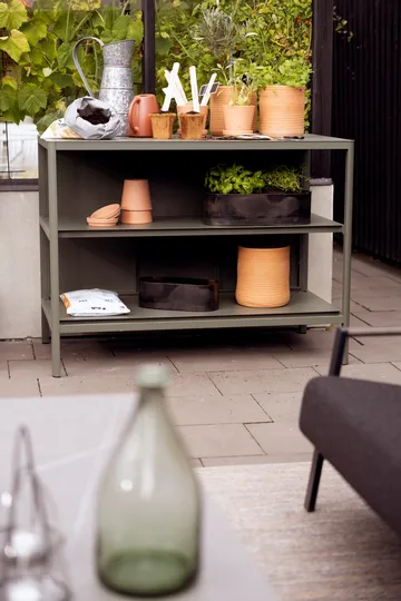 Kelia outdoor kitchen 长椅 with shelves - Nordic 绿色, 121x91x64 cm - Brafab