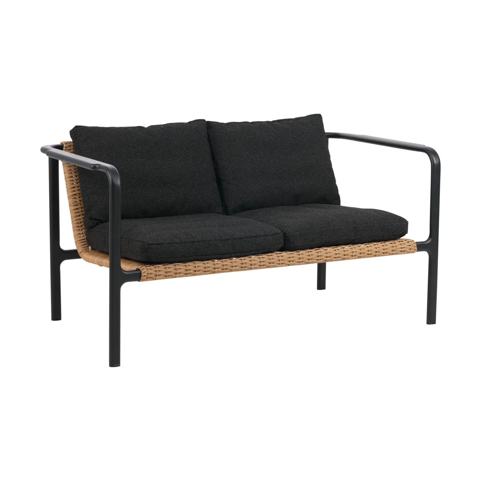 Motty sofa, 黑色-teddy 黑色, 2 seater Brafab