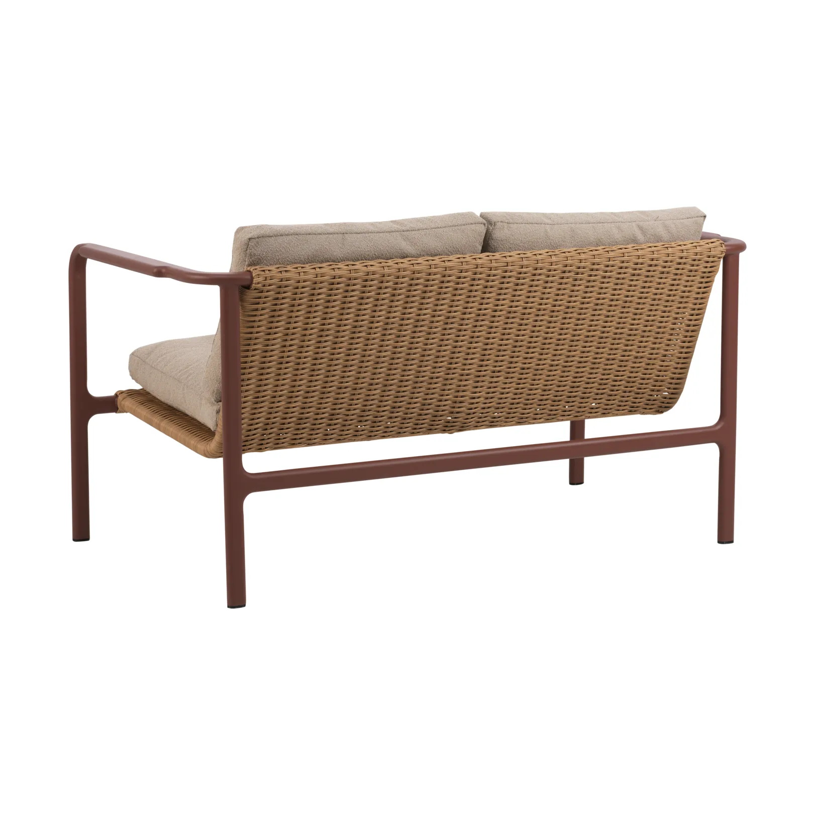 Motty sofa, Zin 红色-teddy 米色, 2-seater Brafab