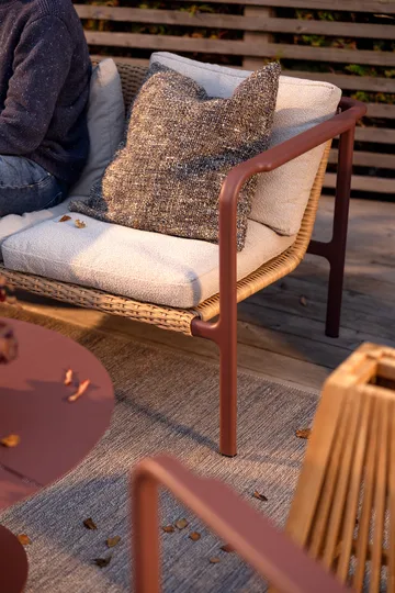 Motty sofa - Zin 红色-teddy 米色, 2-seater - Brafab