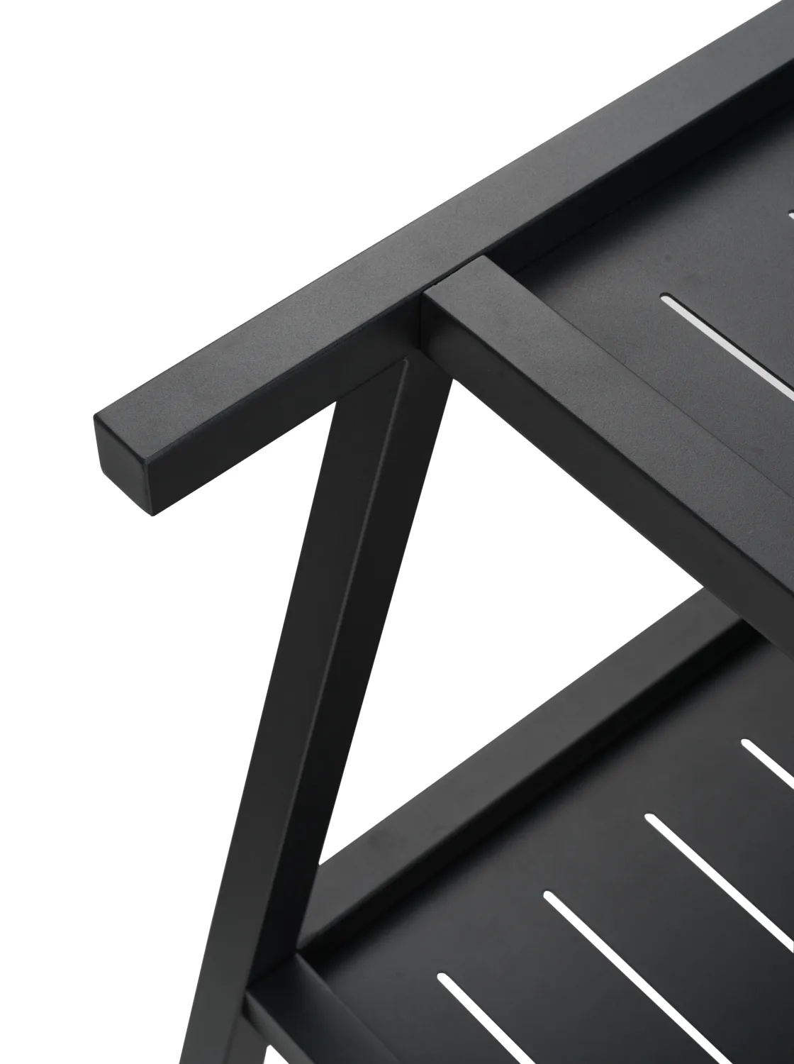 Samvaro 可移动收纳边桌 86x49x69 cm, 黑色 Brafab