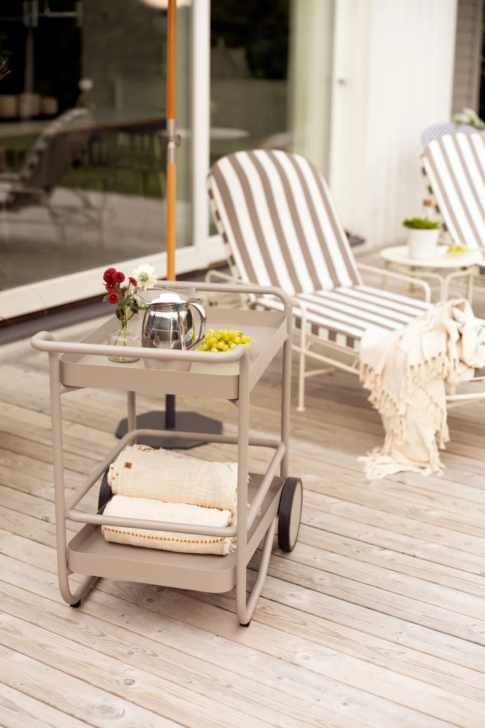 Trolley serving cart 88x59 cm, 卡其色 Brafab