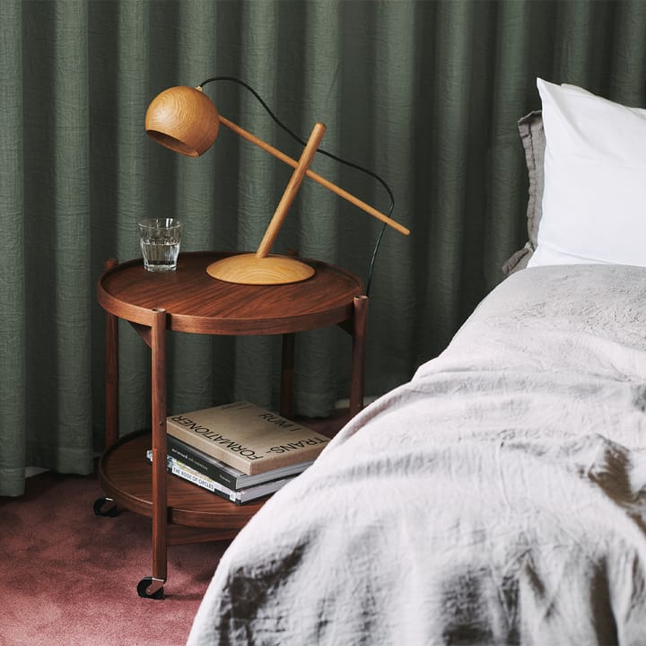 Bølling 托盘 桌子 model 50, Clay, oiled walnut stand Brdr. Krüger