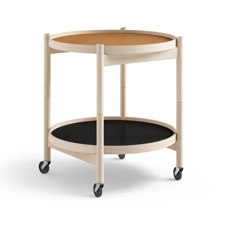 Bølling Tray Table 50型 - 陶土色_未处理山毛榉底座 - Brdr. Krüger