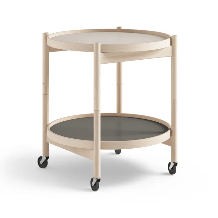 Bølling Tray Table 50型 - 石色_未处理山毛榉底座 - Brdr. Krüger
