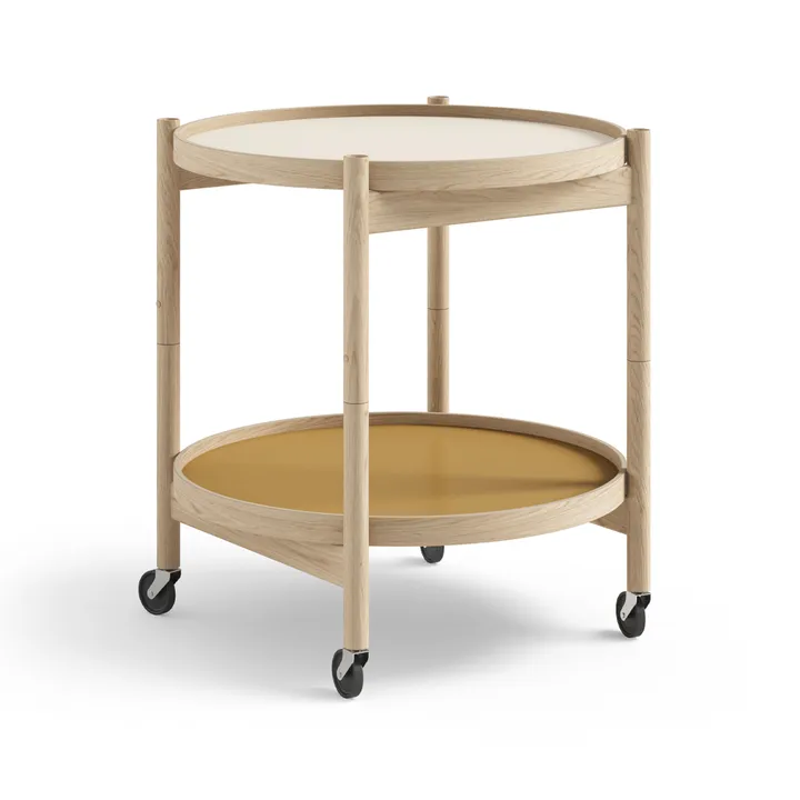 Bølling Tray Table 50型 - 阳光色_未处理橡木底座 - Brdr. Krüger