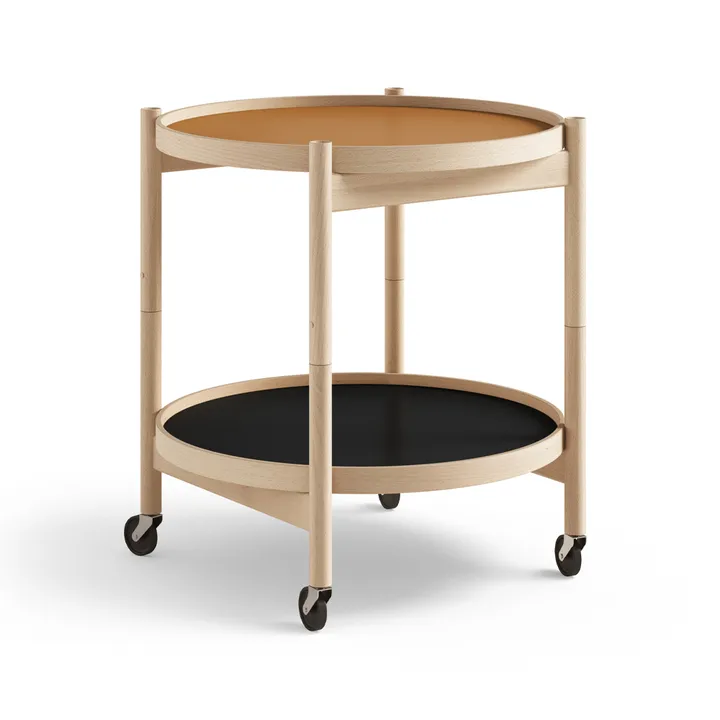 Bølling Tray Table 50型 - 陶土色_油面山毛榉底座 - Brdr. Krüger