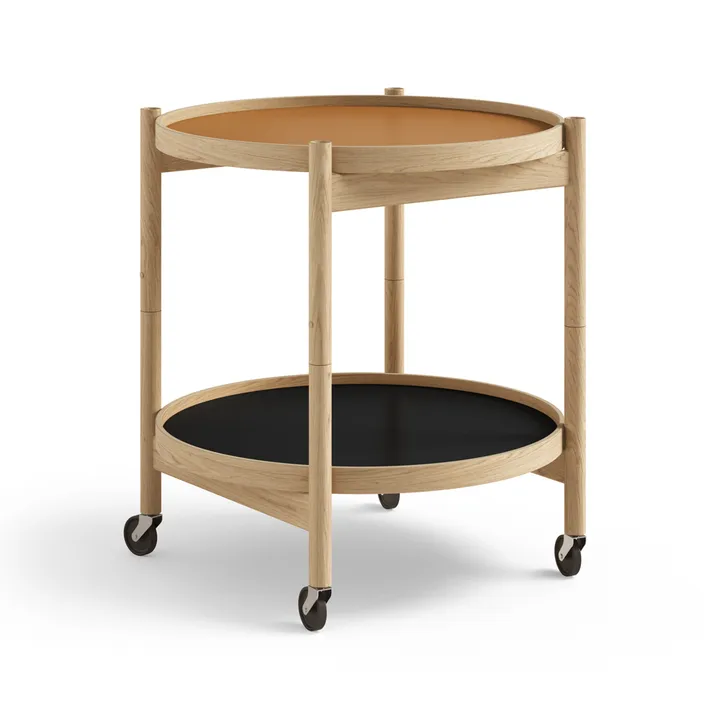 Bølling Tray Table 50型 - 陶土色_油面橡木底座 - Brdr. Krüger