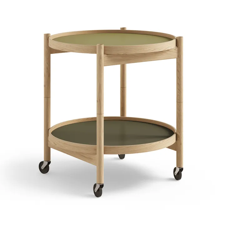 Bølling Tray Table 50型 - 树叶绿_油面橡木底座 - Brdr. Krüger