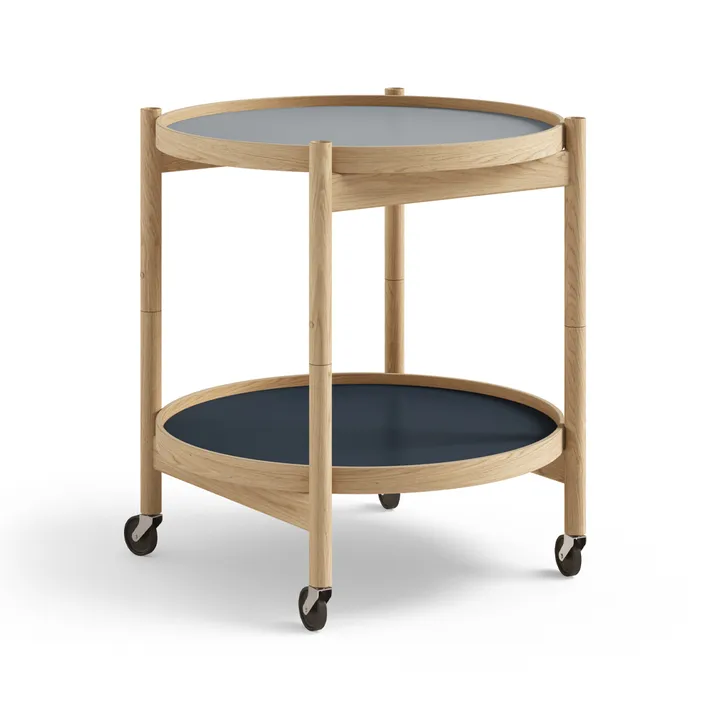 Bølling Tray Table 50型 - 水色_油面橡木底座 - Brdr. Krüger
