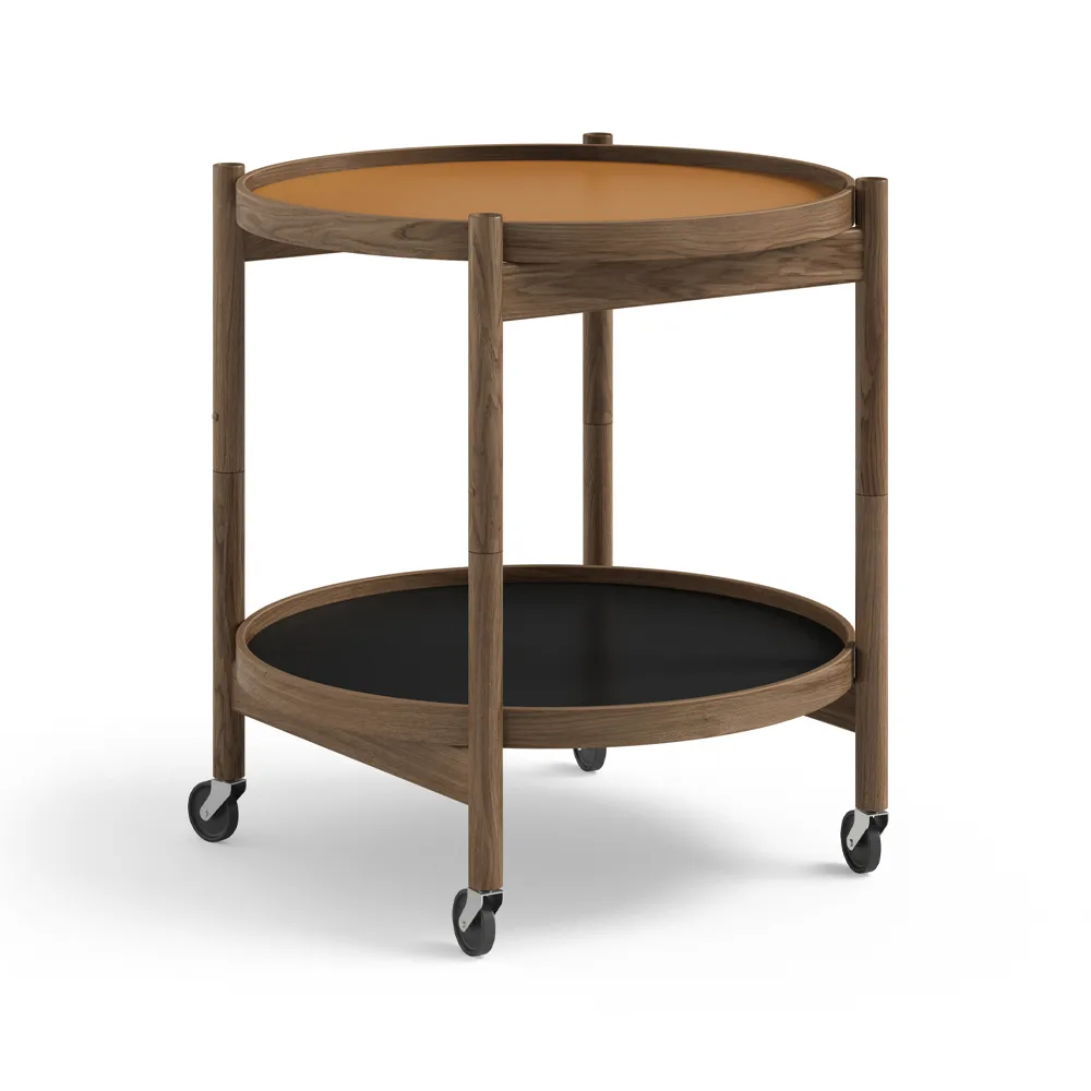 Bølling Tray Table 50型, 陶土色_烟熏油面橡木底座 Brdr. Krüger