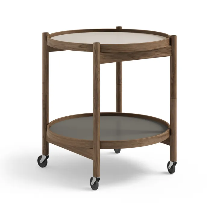 Bølling Tray Table 50型 - 石纹款_烟熏油面橡木支架 - Brdr. Krüger