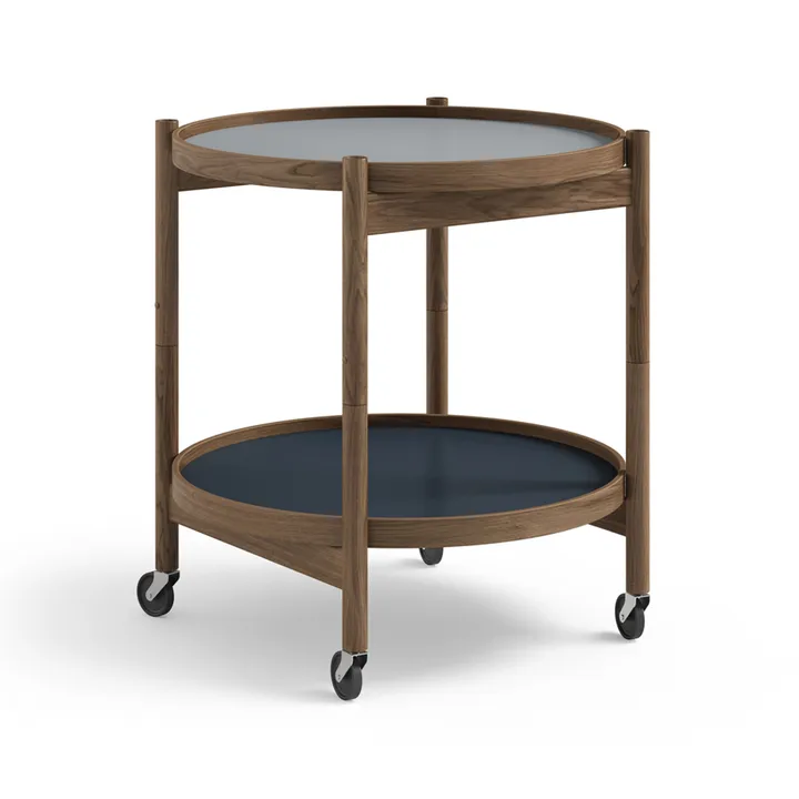 Bølling Tray Table 50型 - 水纹款_烟熏油面橡木支架 - Brdr. Krüger