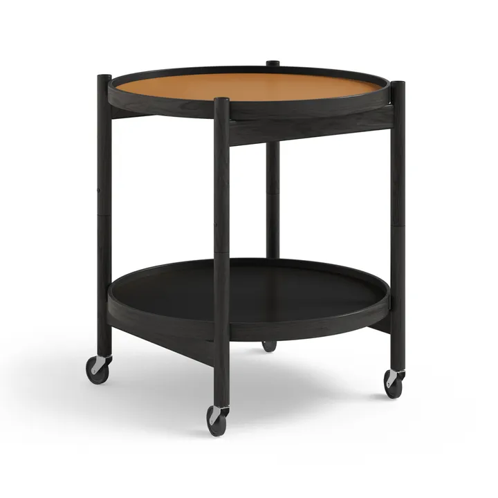 Bølling Tray Table 50型 - 陶土色_黑色漆面橡木底座 - Brdr. Krüger