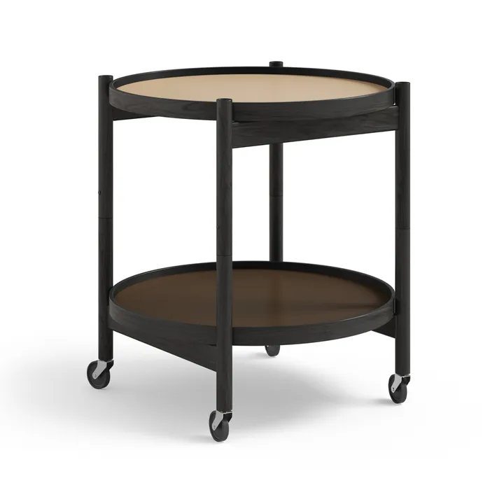 Bølling Tray Table 50型 - 大地色_黑色漆面橡木底座 - Brdr. Krüger
