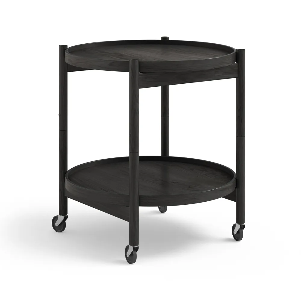 Bølling Tray Table 50型, 黑色漆面橡木_黑色漆面橡木底座 Brdr. Krüger
