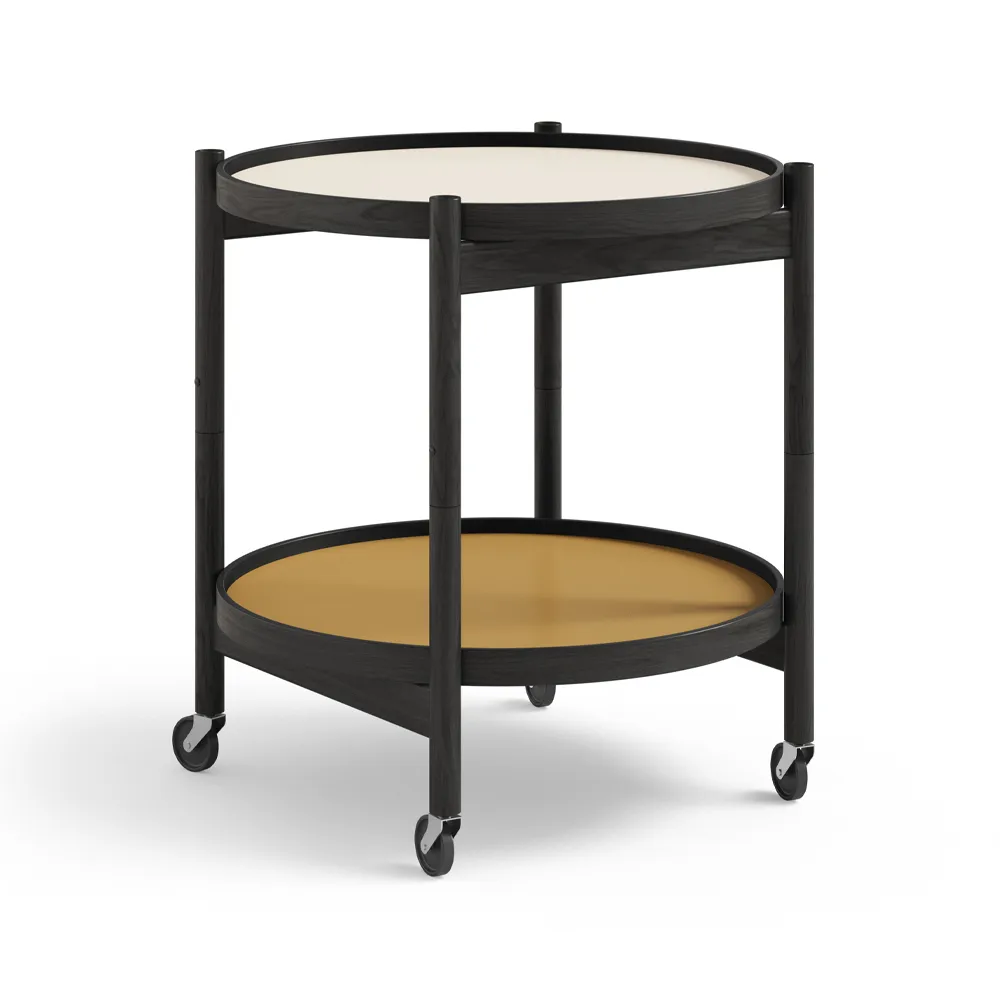 Bølling Tray Table 50型, 阳光色_黑色漆面橡木底座 Brdr. Krüger