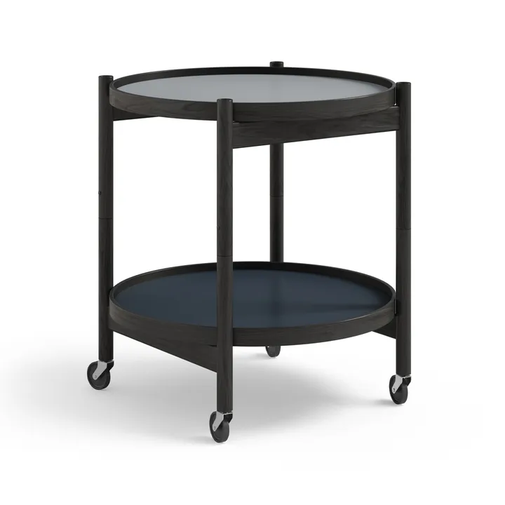 Bølling Tray Table 50型 - 水色_黑色漆面橡木底座 - Brdr. Krüger