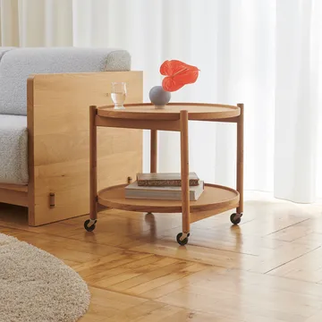 Bølling Tray Table 60型 - 水色_未处理榉木支架 - Brdr. Krüger
