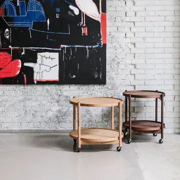 Bølling Tray Table 60型 - 水色_未处理榉木支架 - Brdr. Krüger