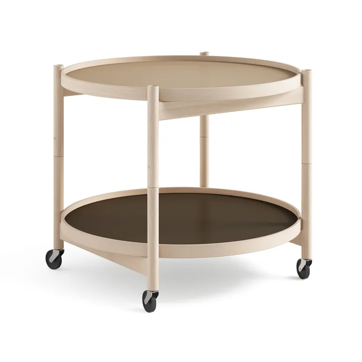 Bølling Tray Table 60型 - 大地色_未处理榉木支架 - Brdr. Krüger