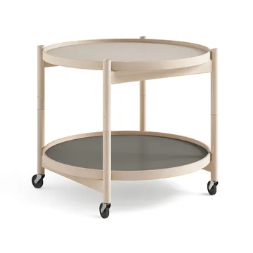 Bølling Tray Table 60型 - 石色_未处理榉木支架 - Brdr. Krüger