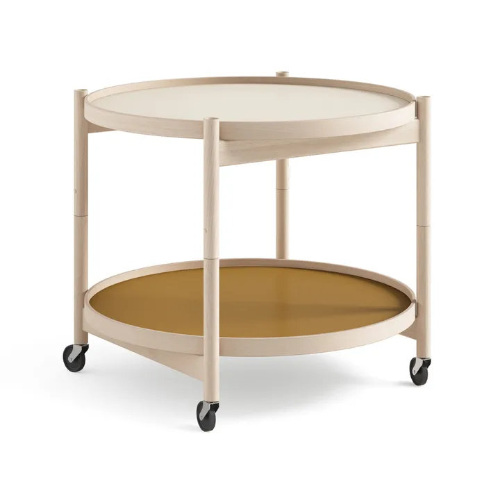Bølling Tray Table 60型 - 阳光色_未处理榉木支架 - Brdr. Krüger
