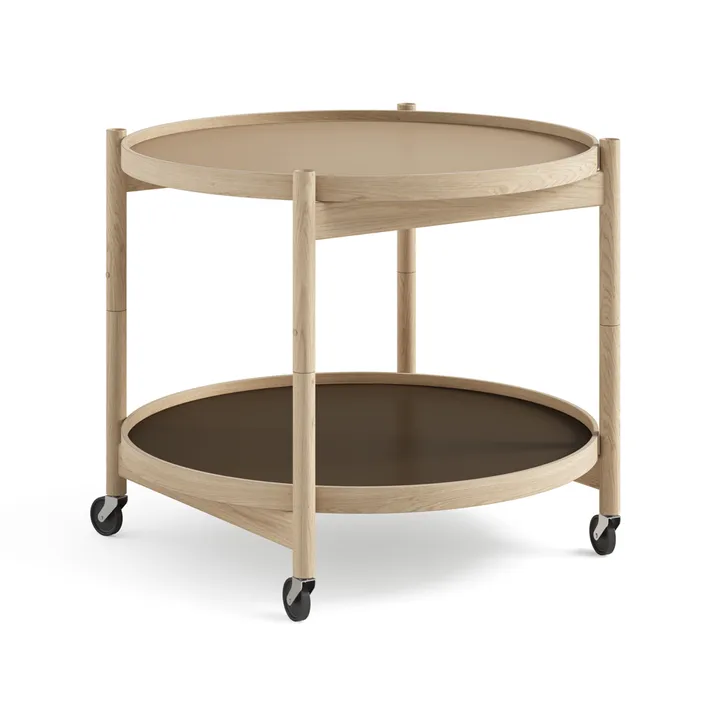 Bølling Tray Table 60型 - 大地色_未处理橡木支架 - Brdr. Krüger