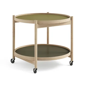 Bølling Tray Table 60型 - 树叶色_未处理橡木支架 - Brdr. Krüger