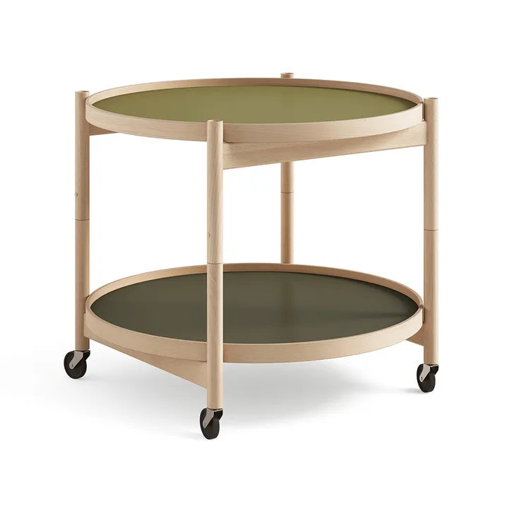 Bølling Tray Table 60型 - 树叶色_上油榉木支架 - Brdr. Krüger