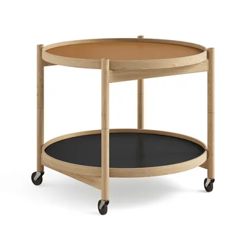 Bølling Tray Table 60型 - 黏土色_上油橡木支架 - Brdr. Krüger