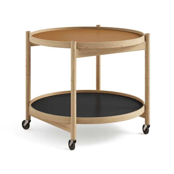 Bølling Tray Table 60型 - 黏土色_上油橡木支架 - Brdr. Krüger