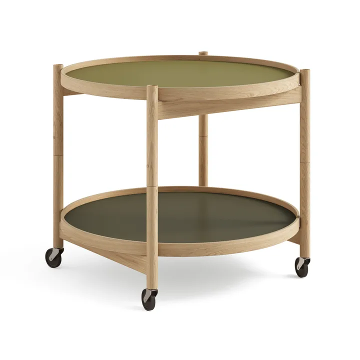Bølling Tray Table 60型 - 树叶色_上油橡木支架 - Brdr. Krüger