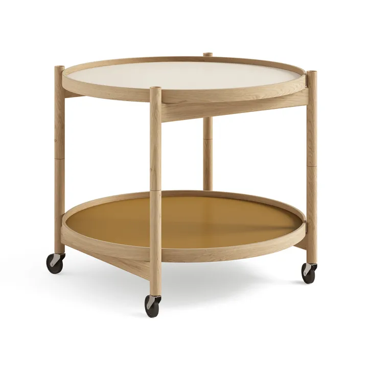 Bølling Tray Table 60型 - 阳光色_上油橡木支架 - Brdr. Krüger
