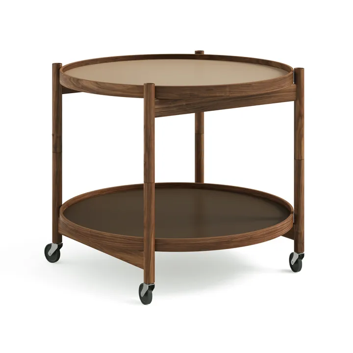 Bølling Tray Table 60型 - 大地色_上油胡桃木支架 - Brdr. Krüger