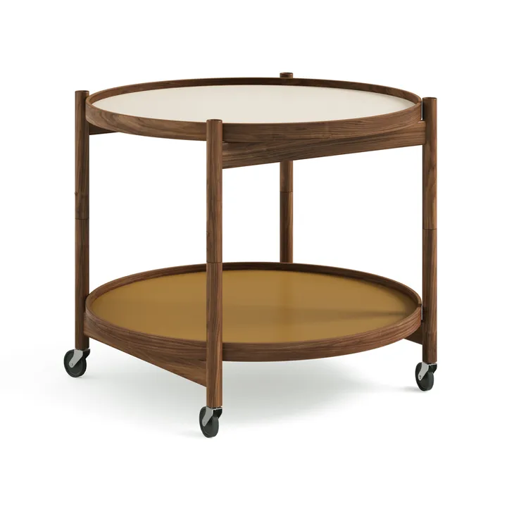 Bølling Tray Table 60型 - 阳光色_上油胡桃木支架 - Brdr. Krüger