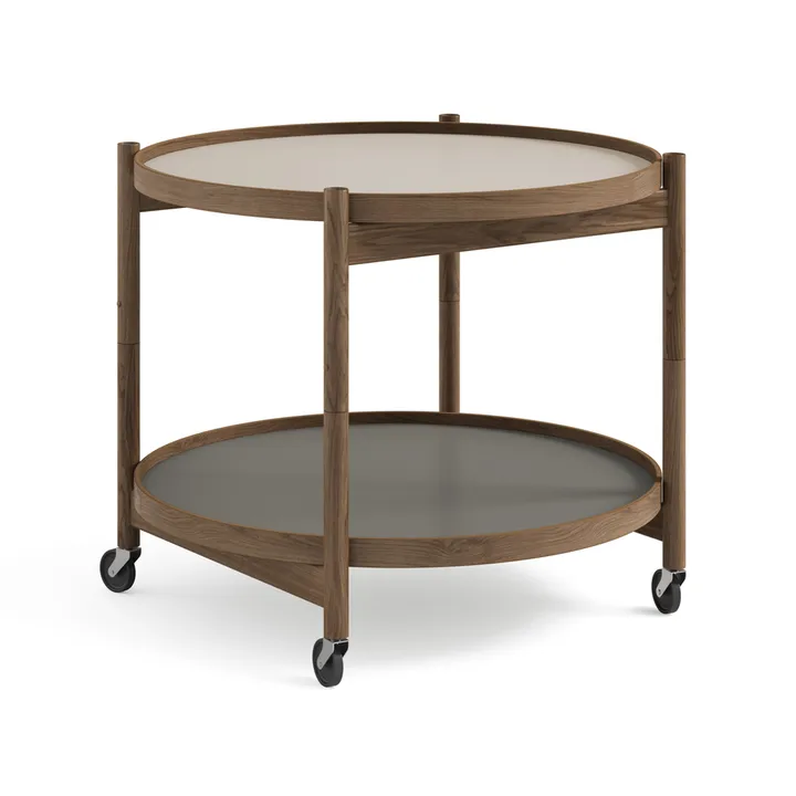 Bølling Tray Table 60型 - 石色_烟熏上油橡木支架 - Brdr. Krüger