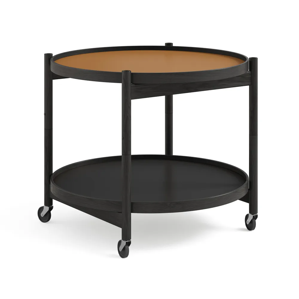 Bølling Tray Table 60型, 黏土色_黑色涂漆橡木支架 Brdr. Krüger