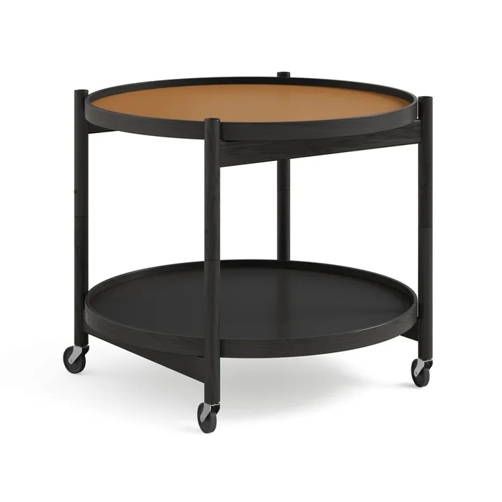 Bølling Tray Table 60型 - 黏土色_黑色涂漆橡木支架 - Brdr. Krüger