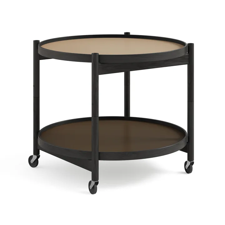 Bølling Tray Table 60型 - 大地色_黑色涂漆橡木支架 - Brdr. Krüger