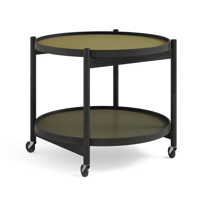 Bølling Tray Table 60型 - 树叶色_黑色涂漆橡木支架 - Brdr. Krüger