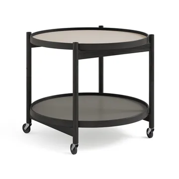 Bølling Tray Table 60型 - 石色_黑色涂漆橡木支架 - Brdr. Krüger
