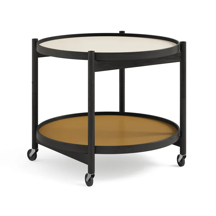Bølling Tray Table 60型 - 阳光色_黑色涂漆橡木支架 - Brdr. Krüger