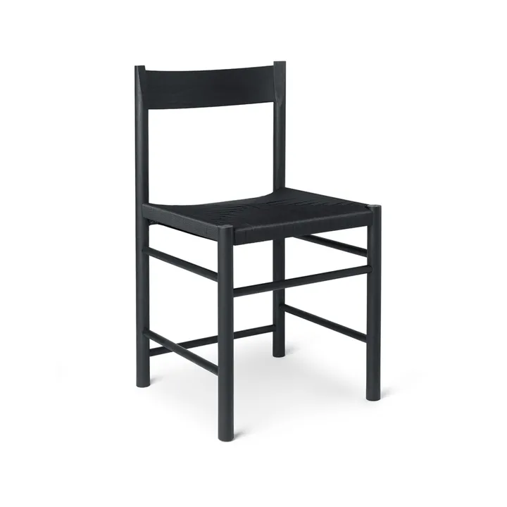 F-chair - 黑色白蜡木_黑色编织座面 - Brdr. Krüger