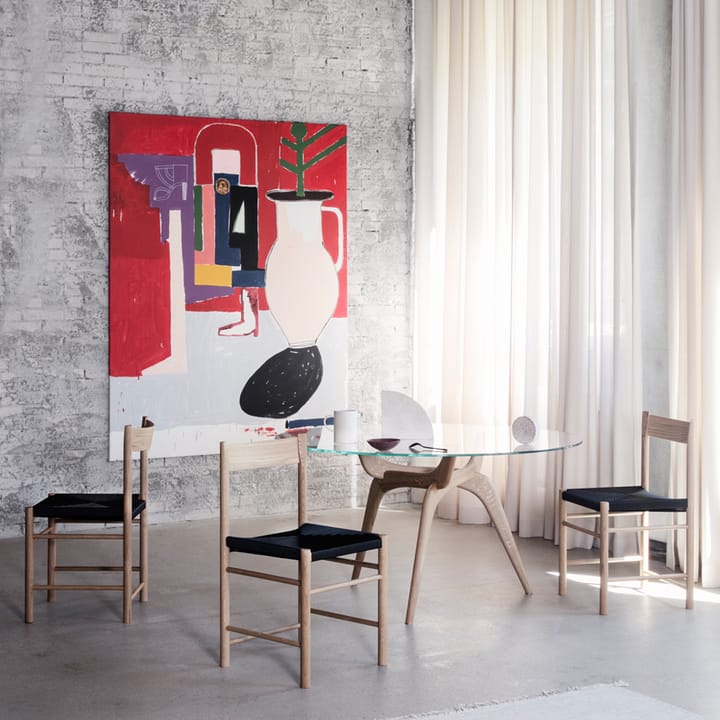 F-椅子, Oiled 自然木色, 原色/自然色 wicker seat Brdr. Krüger
