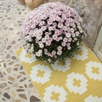 Flower_地毯_太阳黄 - 70x100cm - Brita Sweden