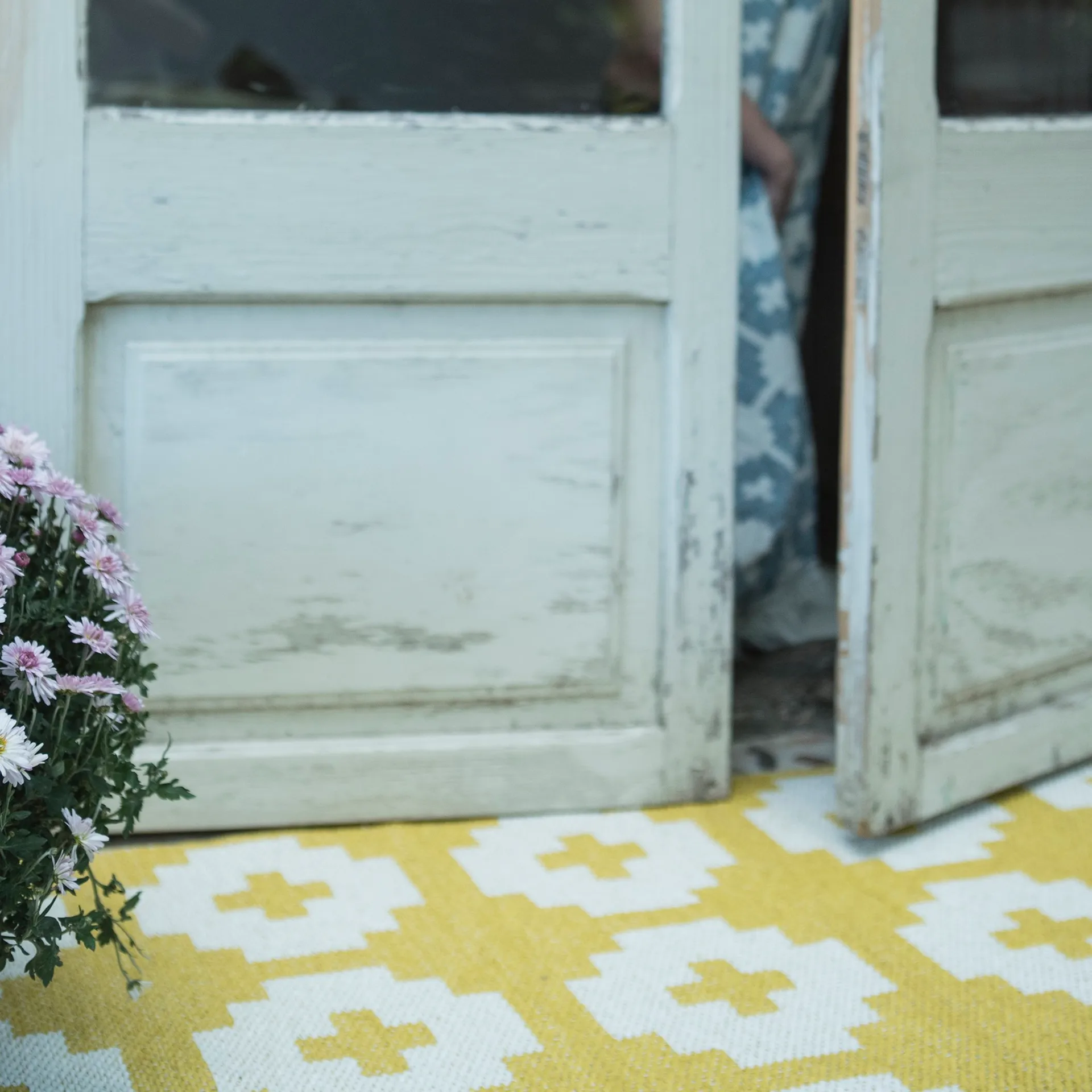 Flower 地毯 sun (yellow), 70x200 cm Brita Sweden