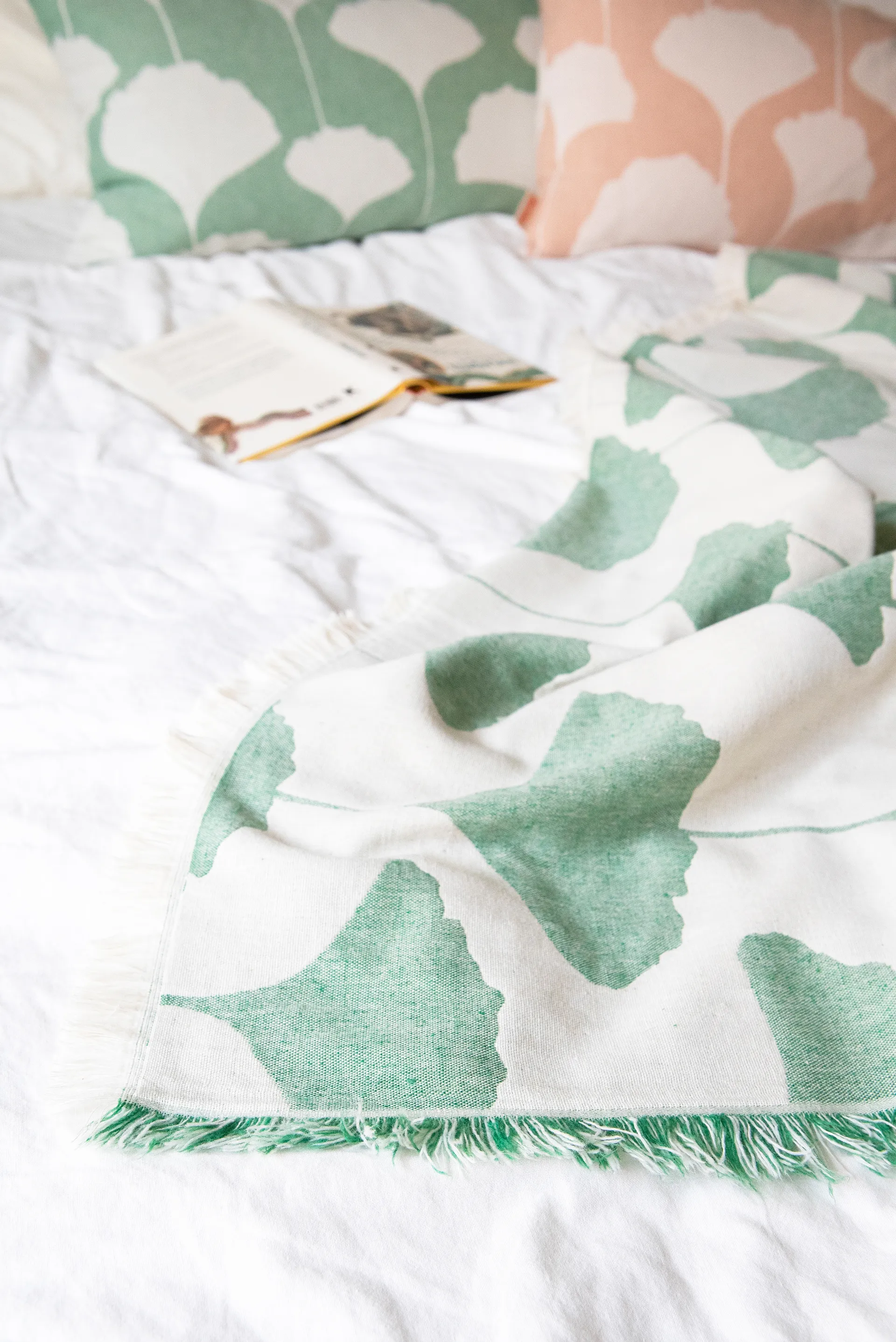 Ginko 靠枕套 50x50 cm, 粉色-白色 (Agate) Brita Sweden