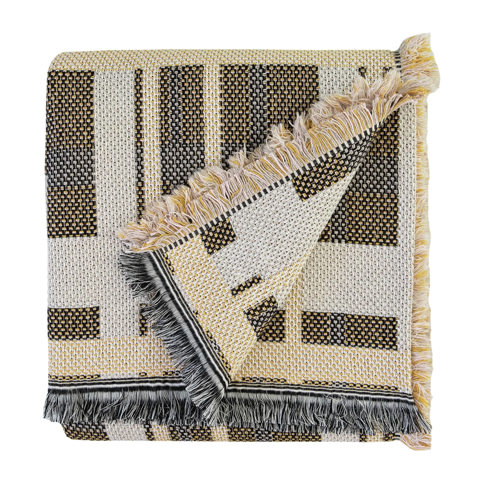 Tradition 棉毯子130x170 cm, 黄色 Brita Sweden